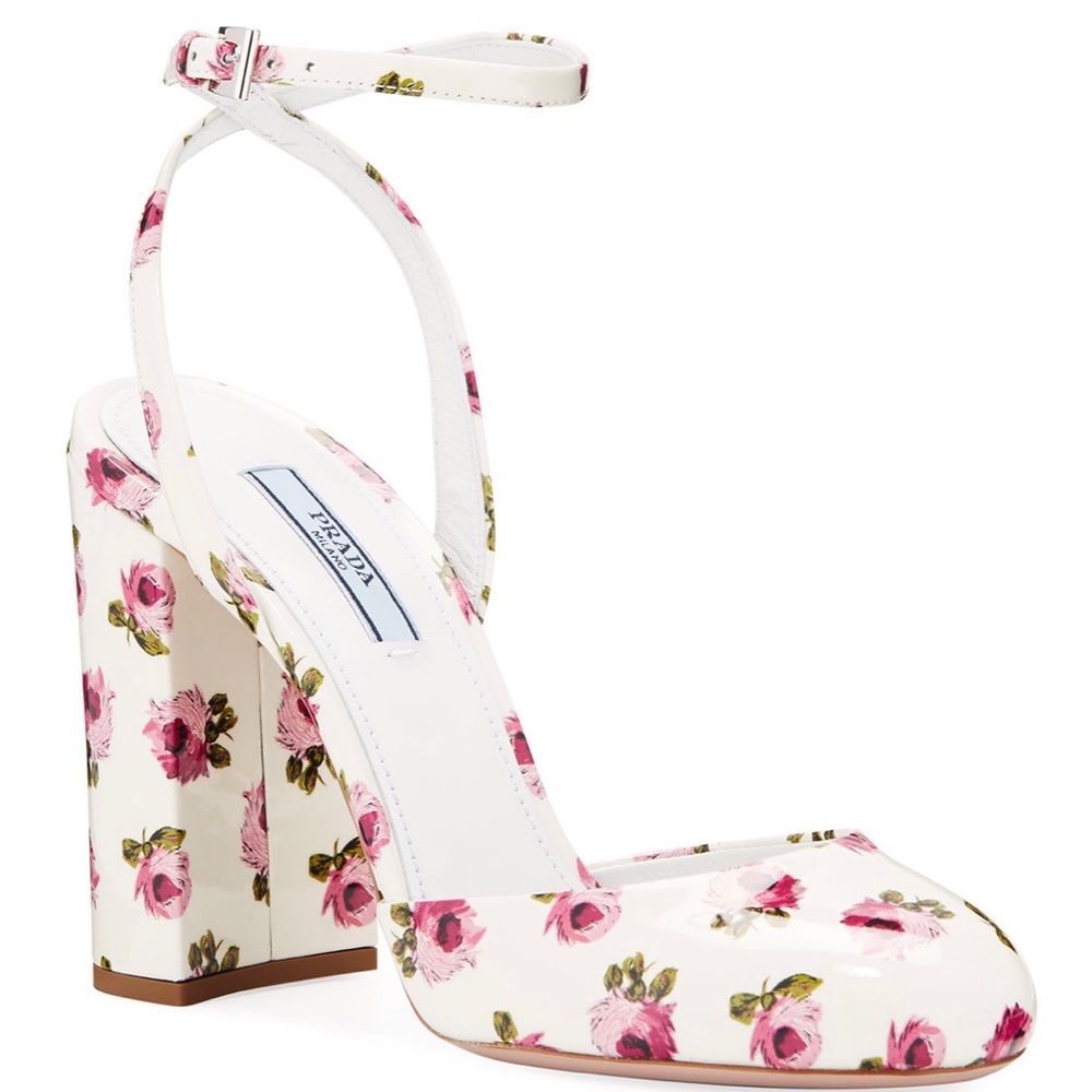 ! SOLD ! Prada Floral Pumps - Picture 1 of 8